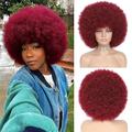 Parrucca afro - Parrucca afro bionda anni '70 per donna parrucche morbide afro crespi capelli ricci con frangia Parrucca riccia afro anni '70 dall'aspetto naturale per uomo Parrucca bionda afro