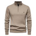 Per uomo Pullover Maglione Maglione con zip Maglione polo pullover A coste Maglia Standard Lavorato a maglia Liscio Colletto alla coreana Contemporaneo moderno Ufficio Da tutti i giorni Abbigliamento