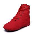 Unisex Scarpe da danza classica Scarpe per danza jazz Scarpe da ginnastica da ballo Liscio Prestazioni Da allenamento Sneaker Mezzepunte Piatto Con lacci intrecciali Rosso Bianco Nero