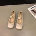 ballerine eleganti in raso da donna – scarpe mary jane morbide con punta quadrata e dettaglio fiocco, comode slip-on per occasioni casual e formali