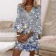 Mini abito da donna Abito semi-formale Abito petite Abito estivo Abito a trapezio Stile Bohemien Casual Boho Maniche a volant Vacanza Strada Quotidiano Vestibilità regolare Floreale Strisce Maniche