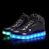 sneakers alte da uomo dorate con led: scarpe luminose e luminose con suole luminose ricaricabili per feste e abbigliamento casual