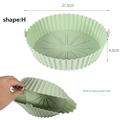Confezione da 2 pentole in silicone per friggitrice ad aria, silicone antiaderente per friggitrice per alimenti, resistente al calore, facile da pulire, rivestimento in pergamena infiammabile sostitutivo riutilizzabile, adatto per friggitrice,...