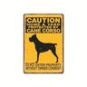 1pc avvertimento metallo latta segno divertente sarcastico attenti al cane segno di avvertimento segni di metallo per cortile, fattoria, recinzione, casa 20x30cm/8''x12''
