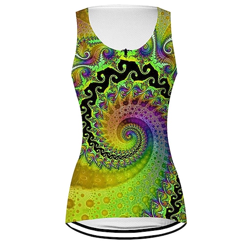 Per donna Gilet da ciclismo Maglia da Ciclismo Grafico Motivo Floreale Senza Maniche Bicicletta Gilet / Panciotto Maglia Top con 3 tasche posteriori Mountain Bike MTB Ciclismo su strada Asciugatura