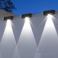 Luci solari a LED per esterni, luci da parete, luci per recinzione, luci da patio super luminose, illuminazione da esterno, luce da giardino impermeabile, recinzione per balcone, veranda, decorazione per la casa, lampada solare notturna.