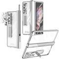 telefono Custodia Per Samsung Galaxy Piegatura a Z 7 Z Fold 5 Z Fold 4 Z Fold 3 Custodia Integrale con Proteggi Schermo Protezione Completa Protezione Lente Fotocamera Trasparente Vetro Temperato PC