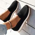 Per donna Scarpe da ginnastica Slip-On Scarpe comfort Giornaliero Piatto Punta tonda Di tendenza Informale Comoda Footing Tessitura volante Mocassino Nero Blu scuro Beige