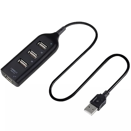 USB 2.0 Hub 4 Porti 4 IN 1 Hub USB con USB2.01 5V / 2A Erogazione di potenza Per Laptop PC