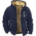 Per uomo Stampe Grafiche Timone Felpe con cappuccio Manica Lunga Felpe Con Cappuccio Quotidiano Casual Vacanza Ferie Autunno Inverno Nero Marrone Verde militare Abbigliamento progettista S M L XL