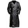 cappotto uomo spolverino in ecopelle trench classico tedesco uniforme militare trench nero