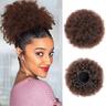 afro puff coulisse coda di cavallo breve sintetico crespo crespo estensioni dei capelli del panino soffici posticci alti capelli updo per le donne nere