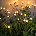 1/2 pz luci solari da giardino all'aperto firefly starburst luci ondeggianti bianco caldo che cambia colore rgb luce per cortile patio percorso decorazione ondeggianti quando soffia il vento