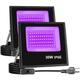 Luci nere LED 1-2 pacchi da 30W 60W 120W proiettore UV 395nm-405nm impermeabile IP66 luce nera ad alta potenza con interruttore (59in) per feste palchi UV resina indurente pittura per Halloween