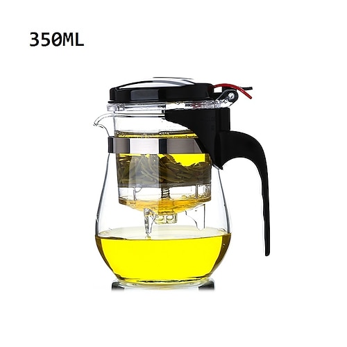 teiera di vetro resistente al calore con filtro da tè in acciaio inox infusore bollitore per fiori set di abbigliamento da tè kung fu puer oolong pot
