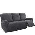 fodera per divano reclinabile componibile 1 set di 8 pezzi fodera per divano in velluto di alta qualità elasticizzata in microfibra fodera per divano per 3 posti cuscino per divano reclinabile