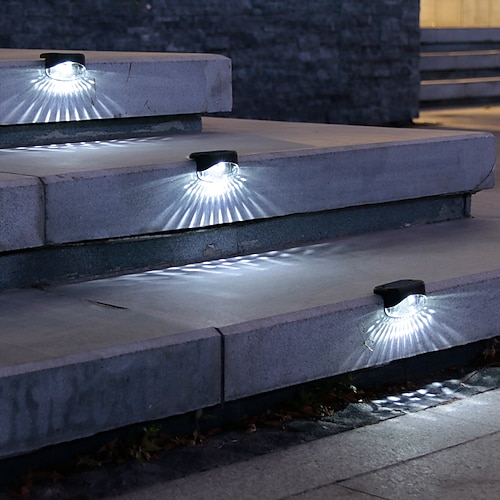 4 pz luci passo solare esterno impermeabile sensore di controllo intelligente recinzione luce scale giardino recinzione esterna cortile passerella decorazione lampada solare