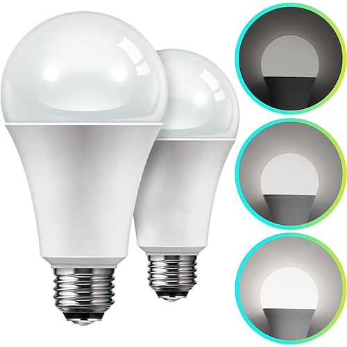 lampadina a led lampadina a led a 3 vie 120w equivalente luminosità a 3 livelli lampadina a19 luce calda 3000k bianco 6000k e27 e26 base lampada a led lampada da terra lampada da tavolo lampada a