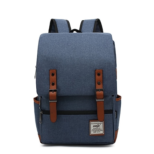 zaino per laptop vintage da 16 pollici borse di tela da donna zaini da viaggio per il tempo libero da uomo zaini da scuola retrò borsa casual per adolescenti, regalo di ritorno a scuola