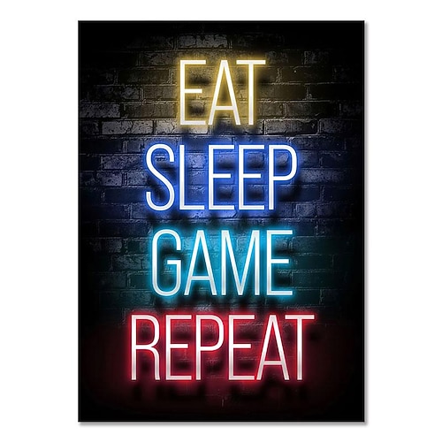 Decorazione Della Stanza Da Gioco Poster Da Parete Arte Videogioco Dipinto Su Tela Stanza Dei Giochi Neon Decor Picture For Gamer Ragazzo Camera Da Letto Stampe Arredamento Senza Cornice
