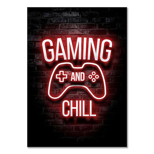 Decorazione Della Stanza Da Gioco Poster Da Parete Arte Videogioco Dipinto Su Tela Stanza Dei Giochi Neon Decor Picture For Gamer Ragazzo Camera Da Letto Stampe Arredamento Senza Cornice