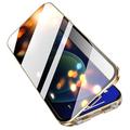 telefono Custodia Per iPhone 17 Pro Max 17 Air 16 15 14 Pro Max Plus 13 12 11 Pro Max Mini Custodia ad adsorbimento magnetico Doppio Lato Anti-spia Protezione Lente Fotocamera Tinta unica Metallo