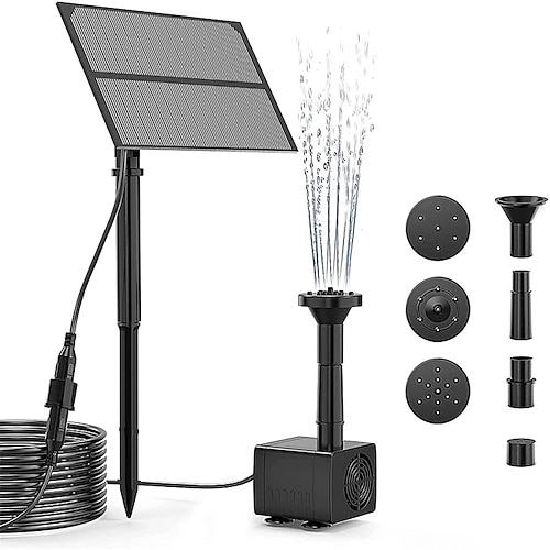 Fontana Solare Con Pompa Ad Acqua Solare Da Giardino Con Laghetto, Fontana A Cascata, Uccelli Da Esterno, Acqua Da Bagno, Fontana Da Giardino, Decorazione Da Giardino Senza Illuminazione
