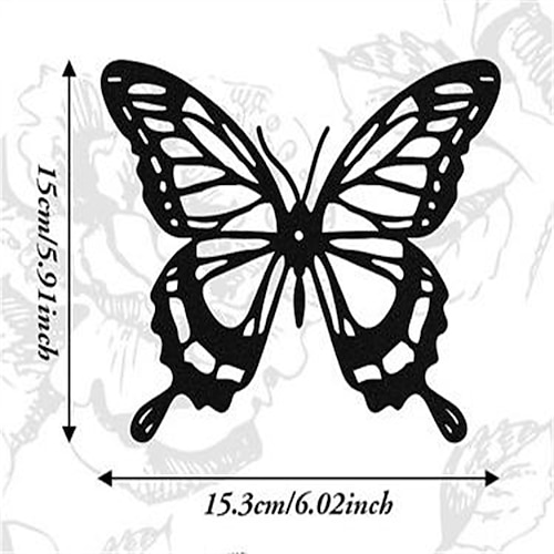 1 decorazione da parete in metallo farfalla, libellula nera colibrì farfalla arte da parete in metallo decorazione da parete appesa, adatta per casa colonica moderna casa rustica soggiorno bagno arredamento per interni ed esterni, decorazioni per la...