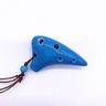 mini collana a 6 fori con tono alto ocarina strumento flauto in ceramica con corda per appendere