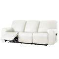 impermeabile 3 posti divano reclinabile copertura stretch cuoio dell'unità di elaborazione nero grigio alta elastico divano fodera 3 sedili cuscino mobili reclinabili protezione