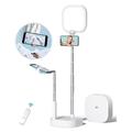 supporto per telefono Portatile Pieghevole Regolabili Porta telefono per Esterno Selfie / Vlogging / Streaming live Ufficio Compatibile con Tavoletta Tutti i telefoni cellulari Appendini per cellulare