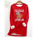 felpa da donna pullover sherpa grafica lettera casual sport caldo peloso confortevole scollo tondo manica lunga top micro-elastico autunnoamp;tessuto morbido traspirante invernale confortevole