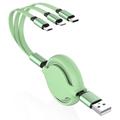 Cavo di ricarica multiplo 3,3 piedi Da USB A a Lightning/micro/USB C 2.4 A Cavo di ricarica 3 in 1 Retrattile Per Samsung Xiaomi Huawei Appendini per cellulare