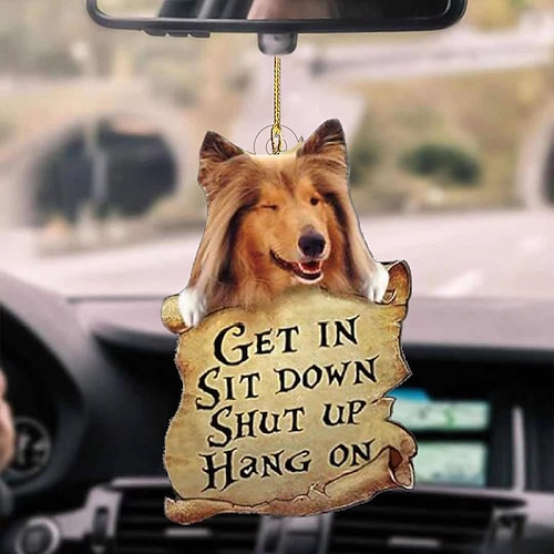 simpatico ornamento per cani simpatico animaletto in acrilico appendiabiti per auto decorazione per auto ornamento a due lati