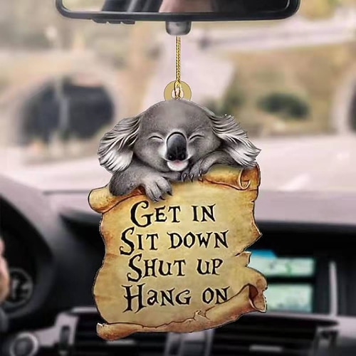 simpatico ornamento per cani simpatico animaletto in acrilico appendiabiti per auto decorazione per auto ornamento a due lati