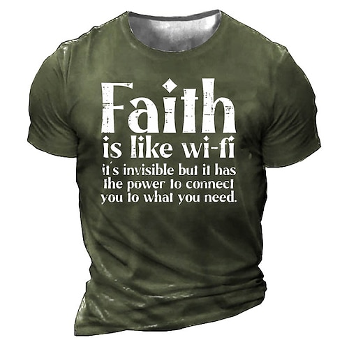Per uomo Lettera Stampe Grafiche Maglietta Maglietta grafica Magliette con slogan Maglietta consumata Manica Corta maglietta Stampa 3D Girocollo Camicia Vintage Sport Designer All'aperto Streetwear