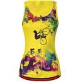 Per donna Gilet da ciclismo Maglia da ciclismo Giallo Rosa Blu Arcobaleno Bicicletta Resistente ai raggi UV Asciugatura rapida Strisce riflettenti Elastene Gli sport Arcobaleno Divertente LGBT
