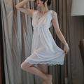 abito da notte bianco per San Valentino da donna lingerie sexy body in pizzo pigiama tinta unita comfort home letto traspirante vestito per la serata degli appuntamenti