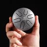 hluru mini steel tongue drum 3 inch 6 tone ethereal drum mini tambor musica con martello di gomma yoga meditazione handpan strumento