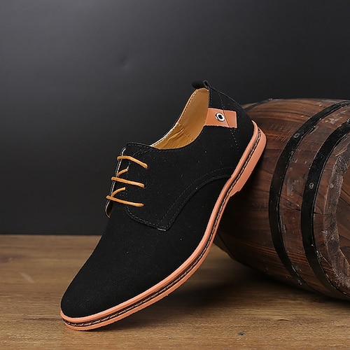 scarpe oxford stringate in pelle scamosciata verde da uomo con dettagli color cuoio, eleganti scarpe casual eleganti per ufficio ed eventi formali