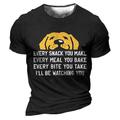 Per uomo Unisex Grafico Cane Lettera Maglietta Manica Corta maglietta Stampa 3D Girocollo Camicia Sport Designer Casual All'aperto Streetwear Quotidiano Nero Blu Marrone Estate Abbigliamento S M L XL