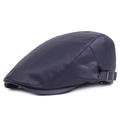 Per uomo Cappello basco Nero Rosso Similpelle Streetwear Moda La moda degli anni '20 Esterno Giornaliero Per uscire Liscio Caldo
