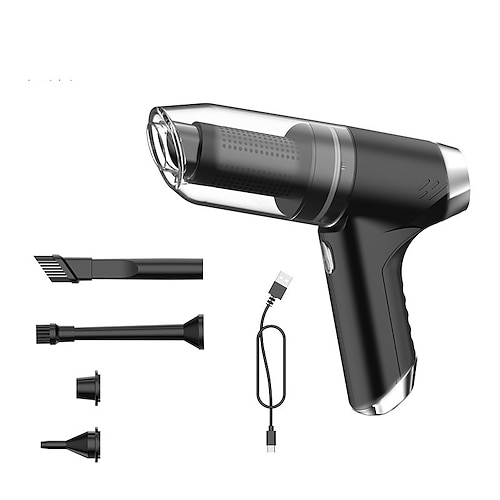 Aspirapolvere mini senza fili da auto 95000PA - Soffiatore d'aria ricaricabile 3-in-1 aspirapolvere robot e pulitore per tappeti