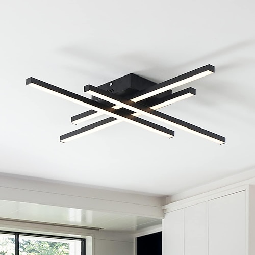 4-Light 6-Light 61/85/120 cm Progettazione del cluster Linea di design Forme geometriche Plafoniere Alluminio Lineare geometrico minimalista Finiture verniciate LED Moderno 110-120V 220-240V