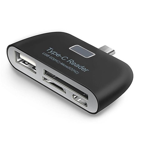 lettore di schede multifunzionale smart 4 in 1 laptop pc telefono durevole tf micro sd con porta di ricarica micro usb usb 3.1 adattatore universale di tipo c lettore di schede otg