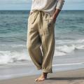 fede stampata pantaloni di cotone da uomo pantaloni vintage outdoor abbigliamento quotidiano streetwear cotone bianco verde kaki s m l pantaloni elasticizzati a vita media