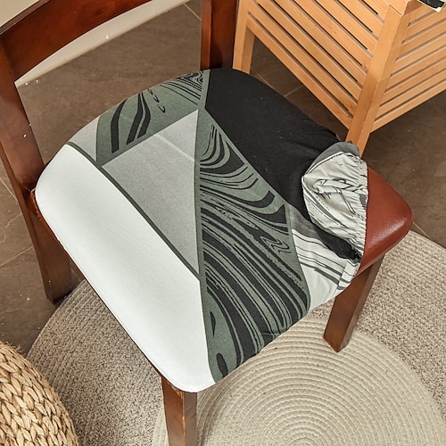 coprisedili per sedie da sala da pranzo set di 2 coprisedili per sedie stampati elasticizzati set di 2 coprisedili per sedie imbottiti rimovibili lavabili coprisedili per cuscini per la cucina ufficio