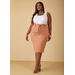 Plus Size Belted Midi Cargo Skirt