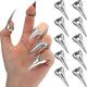 10 Stück Fingerkrallen, Cosplay-Krallen, Ringe, vollständiges Finger-Set, Retro-Metallnagel, Punkrock, Nagelfingerrüstung, Gothic-Krallennagel, Fingerspitzenklaue für Cosplay, Nagelkunst, Halloween,