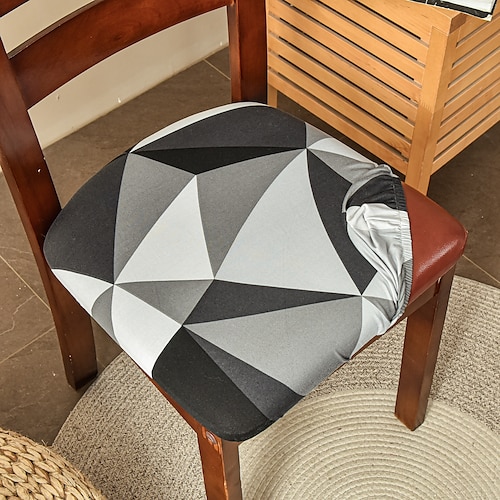 2 Stück Esszimmerstuhlbezüge Stuhlhussen , Stretch-Sitzbezüge, abnehmbare, waschbare, gepolsterte Stuhlkissenbezüge für das Küchenbüro Image